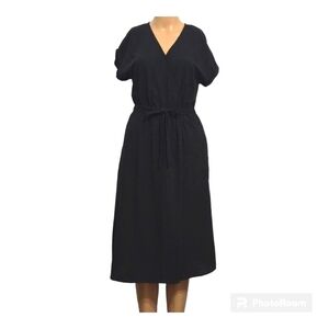 Universal Thread Black Midi Wrapped Dress
